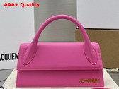 Jacquemus Le Chiquito Long Leather Handbag in Pink Replica
