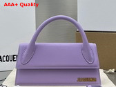 Jacquemus Le Chiquito Long Leather Handbag in Purple Replica