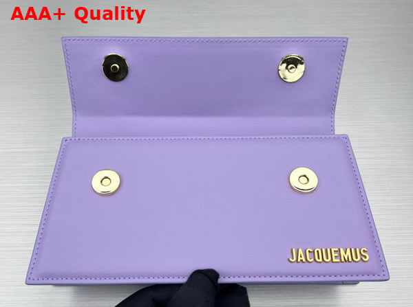 Jacquemus Le Chiquito Long Leather Handbag in Purple Replica