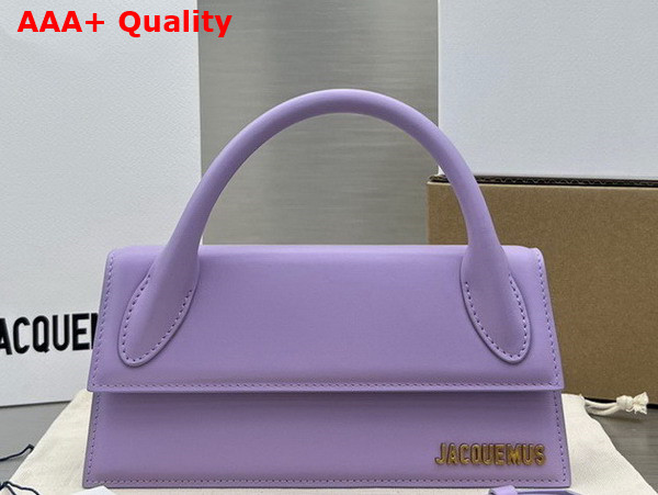 Jacquemus Le Chiquito Long Leather Handbag in Purple Replica