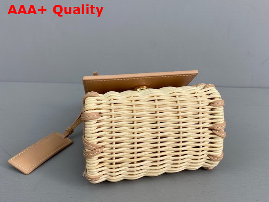 Jacquemus Le Chiquito Mini Leather and Wicker Bag Beige Replica