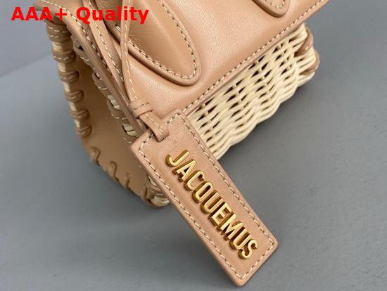 Jacquemus Le Chiquito Mini Leather and Wicker Bag Beige Replica