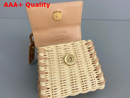 Jacquemus Le Chiquito Mini Leather and Wicker Bag Beige Replica