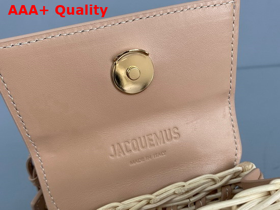 Jacquemus Le Chiquito Mini Leather and Wicker Bag Beige Replica