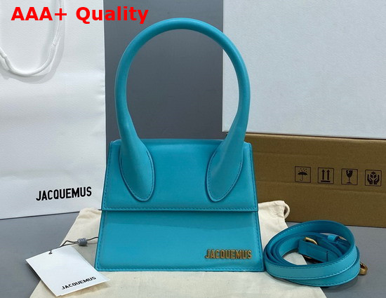 Jacquemus Le Chiquito Moyen Turquoise Leather Replica