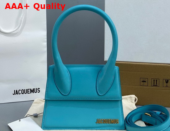 Jacquemus Le Chiquito Moyen Turquoise Leather Replica