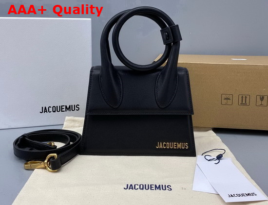 Jacquemus Le Chiquito Noeud Bag Black Leather Replica