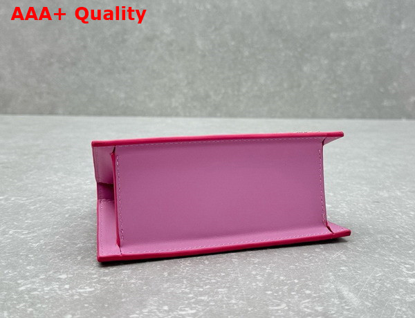 Jacquemus Le Chiquito Noeud Les Classiques Coiled Handbag in Neon Pink Smooth Leather Replica