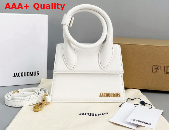 Jacquemus Le Chiquito Noeud White Leather Replica