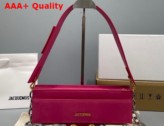 Jacquemus Le Ciuciu Rose Pop Pink Suede Leather Replica