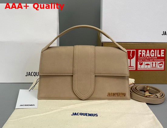 Jacquemus Le Grand Bambino Beige Suede Leather Replica