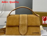 Jacquemus Le Grand Bambino Dark Beige Suede Leather Replica