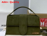 Jacquemus Le Grand Bambino Dark Green Suede Leather Replica