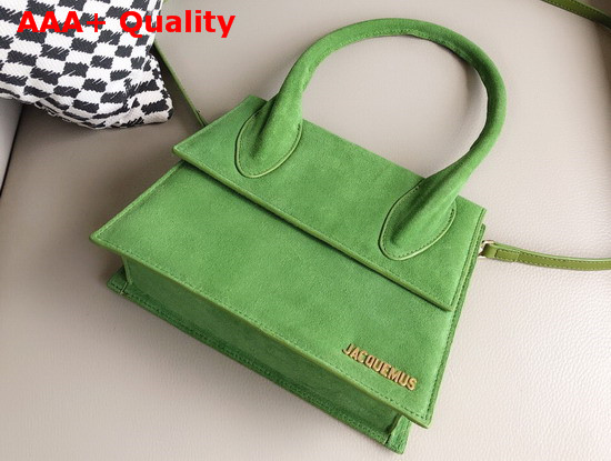 Jacquemus Le Grand Chiquito Bag in Green Suede Leather Replica
