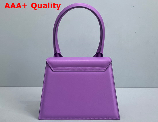 Jacquemus Le Grand Chiquito Large Leather Handbag in Light Purple Replica