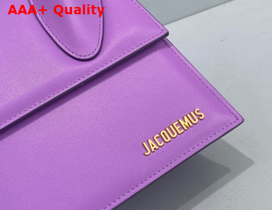 Jacquemus Le Grand Chiquito Large Leather Handbag in Light Purple Replica