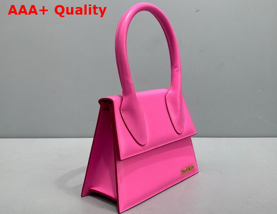 Jacquemus Le Grand Chiquito Large Leather Handbag in Pink Replica