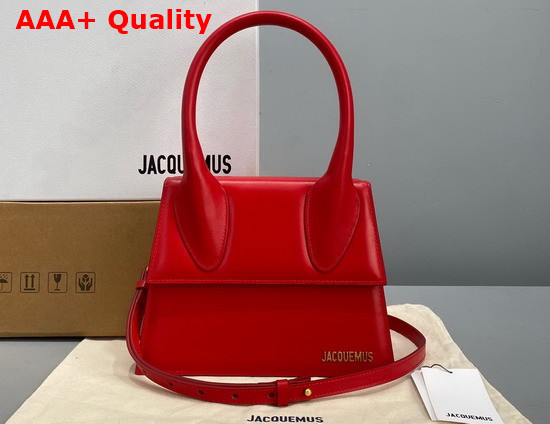 Jacquemus Le Grand Chiquito Large Leather Handbag in Red Replica