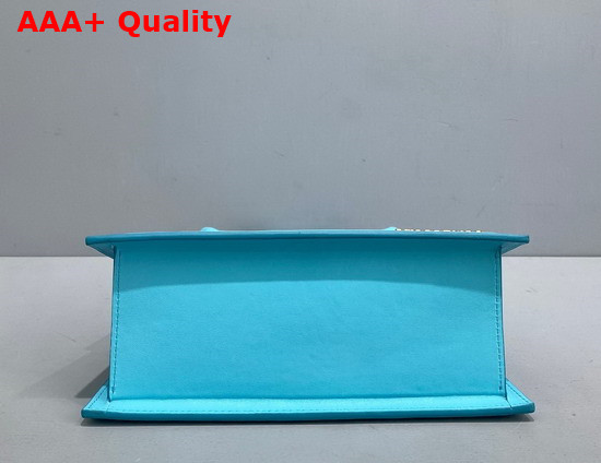 Jacquemus Le Grand Chiquito Large Leather Handbag in Turquoise Replica