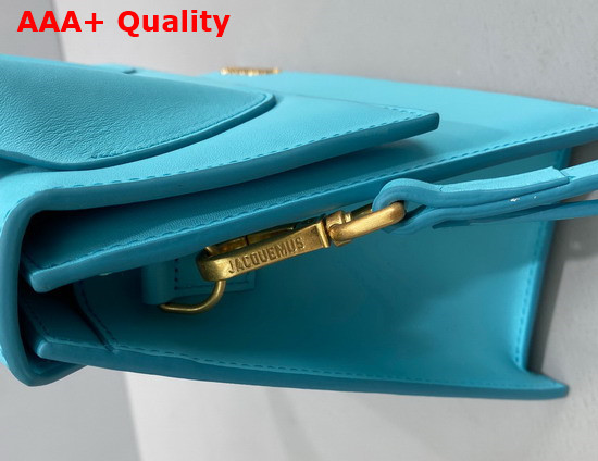 Jacquemus Le Grand Chiquito Large Leather Handbag in Turquoise Replica