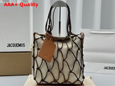 Jacquemus Le Petit Filet Pralu Fishnet Bag in Brown Replica