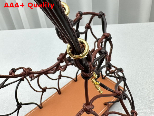 Jacquemus Le Petit Filet Pralu Fishnet Bag in Brown Replica