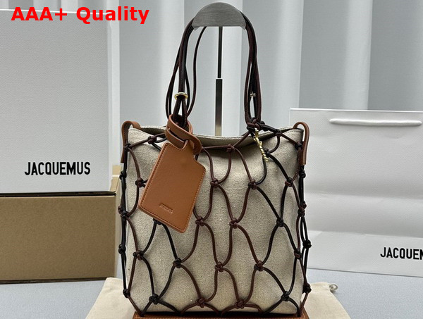 Jacquemus Le Petit Filet Pralu Fishnet Bag in Brown Replica