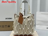 Jacquemus Le Petit Filet Pralu Fishnet Bag in Natural Replica