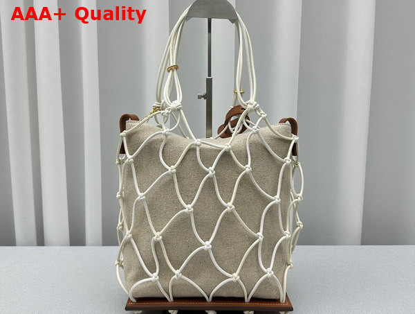 Jacquemus Le Petit Filet Pralu Fishnet Bag in Natural Replica