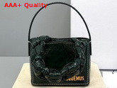 Jacquemus Le Petit Sac Noeud Braided Handle Mini Bag in Green Replica