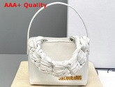 Jacquemus Le Petit Sac Noeud Braided Handle Mini Bag in White Replica
