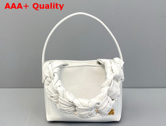 Jacquemus Le Petit Sac Noeud Braided Handle Mini Bag in White Replica