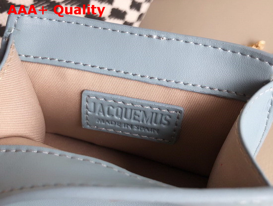 Jacquemus Le Piccolo Mini Crossbody Bag in Baby Blue Rubberized Leather Replica