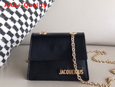 Jacquemus Le Piccolo Mini Crossbody Bag in Black Rubberized Leather Replica