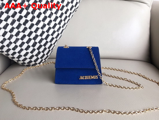 Jacquemus Le Piccolo Mini Crossbody Bag in Blue Suede Replica