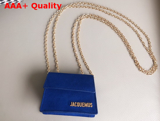 Jacquemus Le Piccolo Mini Crossbody Bag in Blue Suede Replica