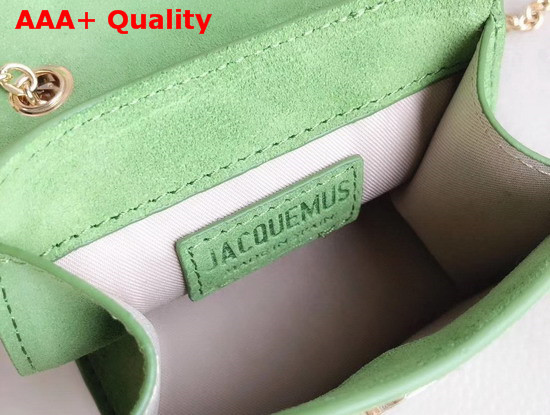 Jacquemus Le Piccolo Mini Crossbody Bag in Green Suede Leather Replica