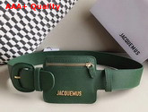 Jacquemus Le Porte Ceinture Leather Belt Bag in Dark Green Replica