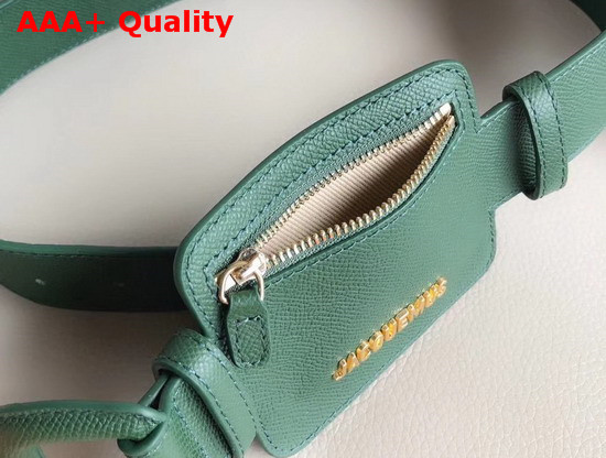 Jacquemus Le Porte Ceinture Leather Belt Bag in Dark Green Replica