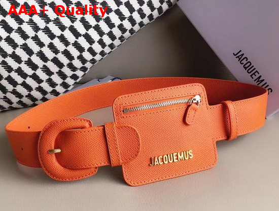 Jacquemus Le Porte Ceinture Leather Belt Bag in Orange Replica