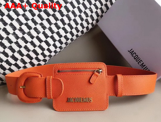 Jacquemus Le Porte Ceinture Leather Belt Bag in Orange Replica