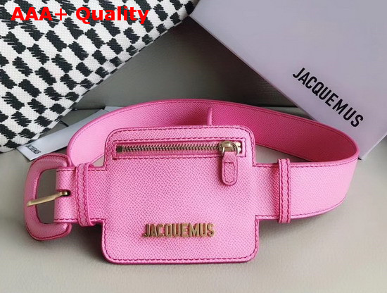 Jacquemus Le Porte Ceinture Leather Belt Bag in Pink Replica