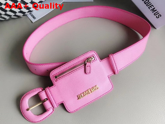 Jacquemus Le Porte Ceinture Leather Belt Bag in Pink Replica