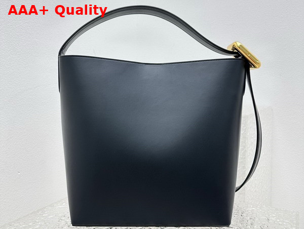 Jacquemus Le Regalo Le Chouchou Buckled Bucket Bag in Black Smooth Leather Replica