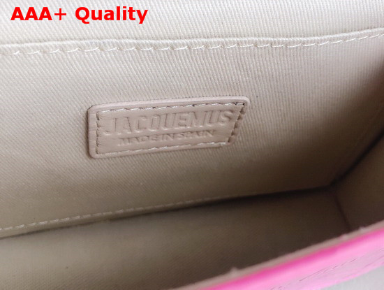 Jacquemus Le Sac Riviera Bag in Pink Embossed Croc Effect Leather Replica