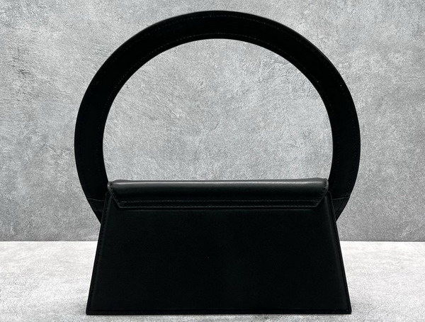 Jacquemus Le Sac Rond Black Leather Replica