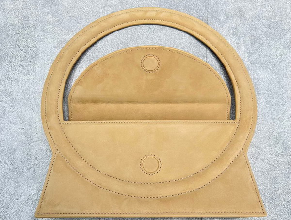 Jacquemus Le Sac Rond Dark Beige Leather Replica