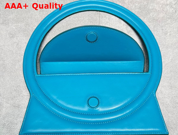 Jacquemus Le Sac Rond Turquoise Leather Replica
