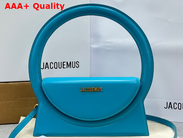 Jacquemus Le Sac Rond Turquoise Leather Replica