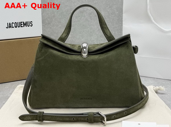 Jacquemus Le Valerie Bag in Green Suede Leather Replica